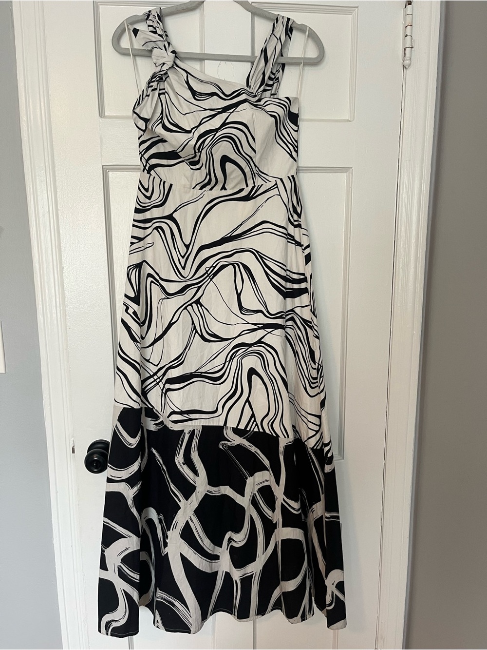 🛍️SALE Du paradis x Anthropologie musa Marmo cotton poplin a-line midi dress NWT - Picture 2 of 7